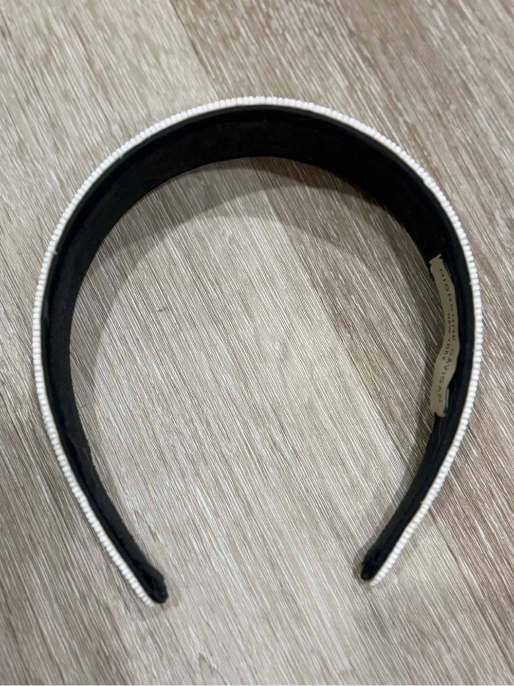 Mignonne Gavigan Beaded White 'Love' Headband